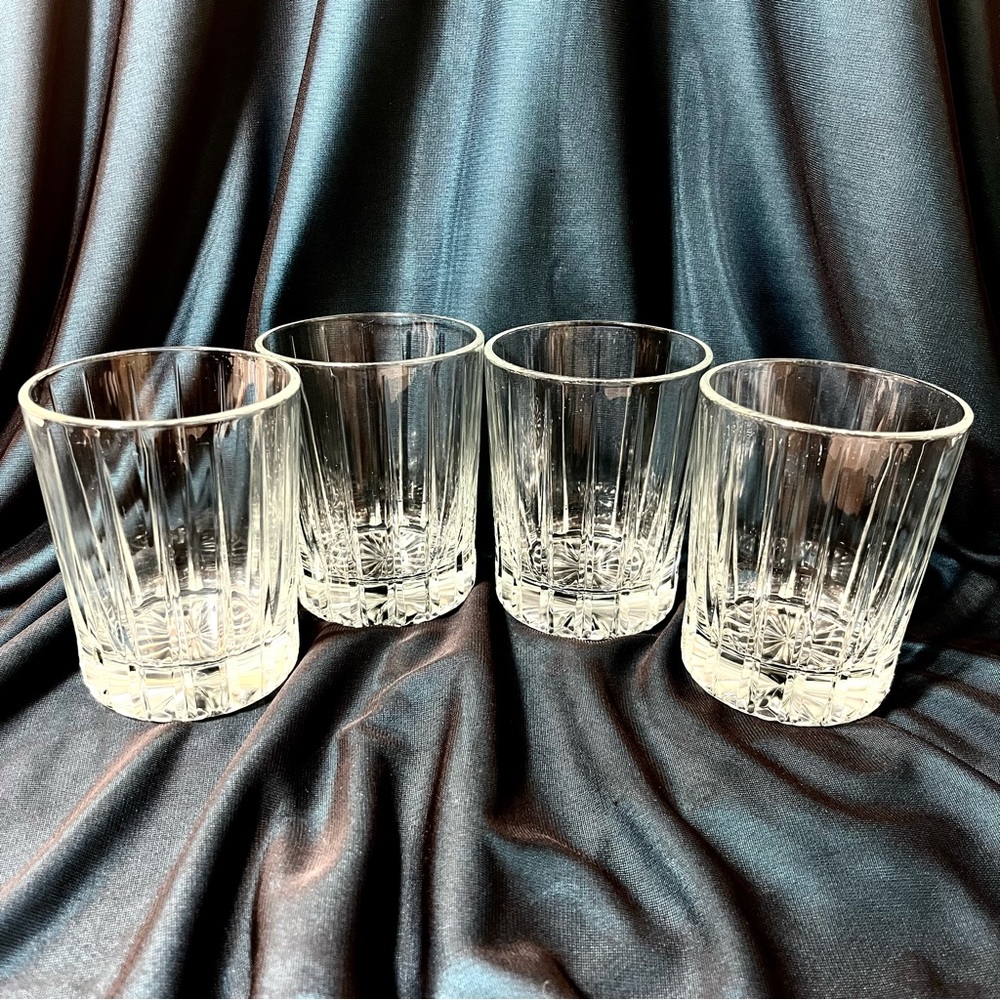 4~ Cristal D’ Arques Stanford Old Fashioned Rocks Crystal Barware  4 3/8” France